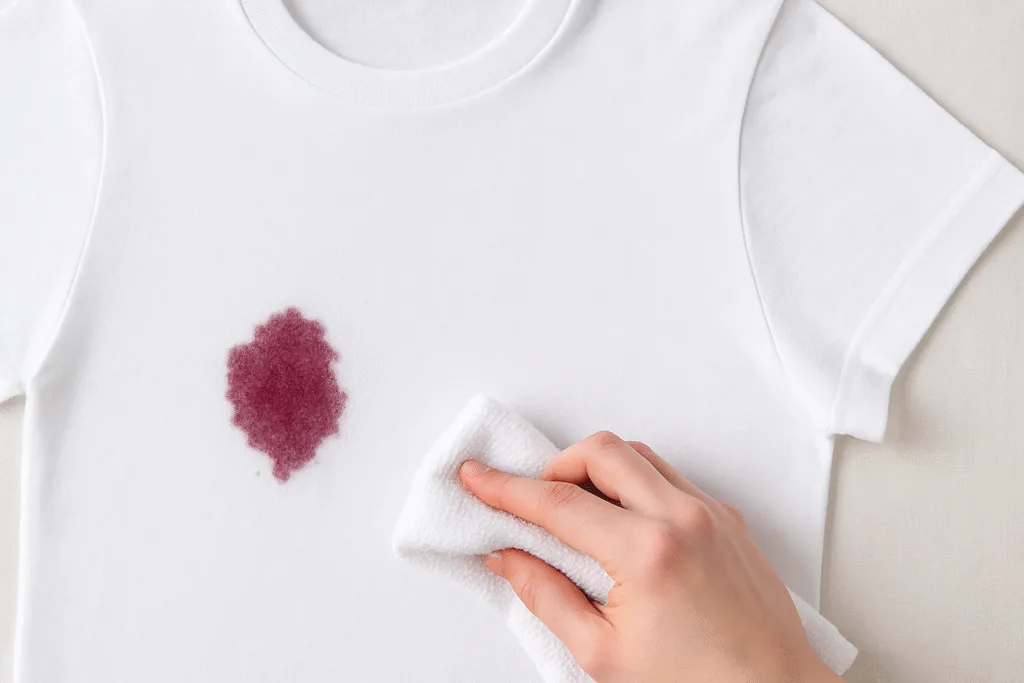 Como tirar mancha de vinho de roupa branca