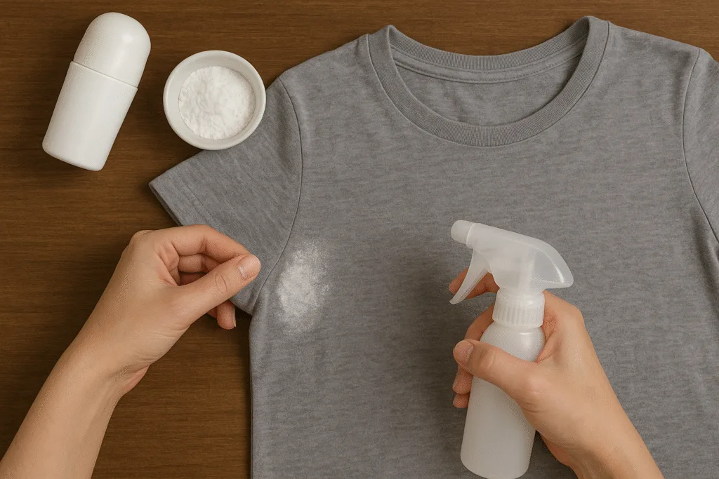 Como tirar mancha de desodorante de roupa