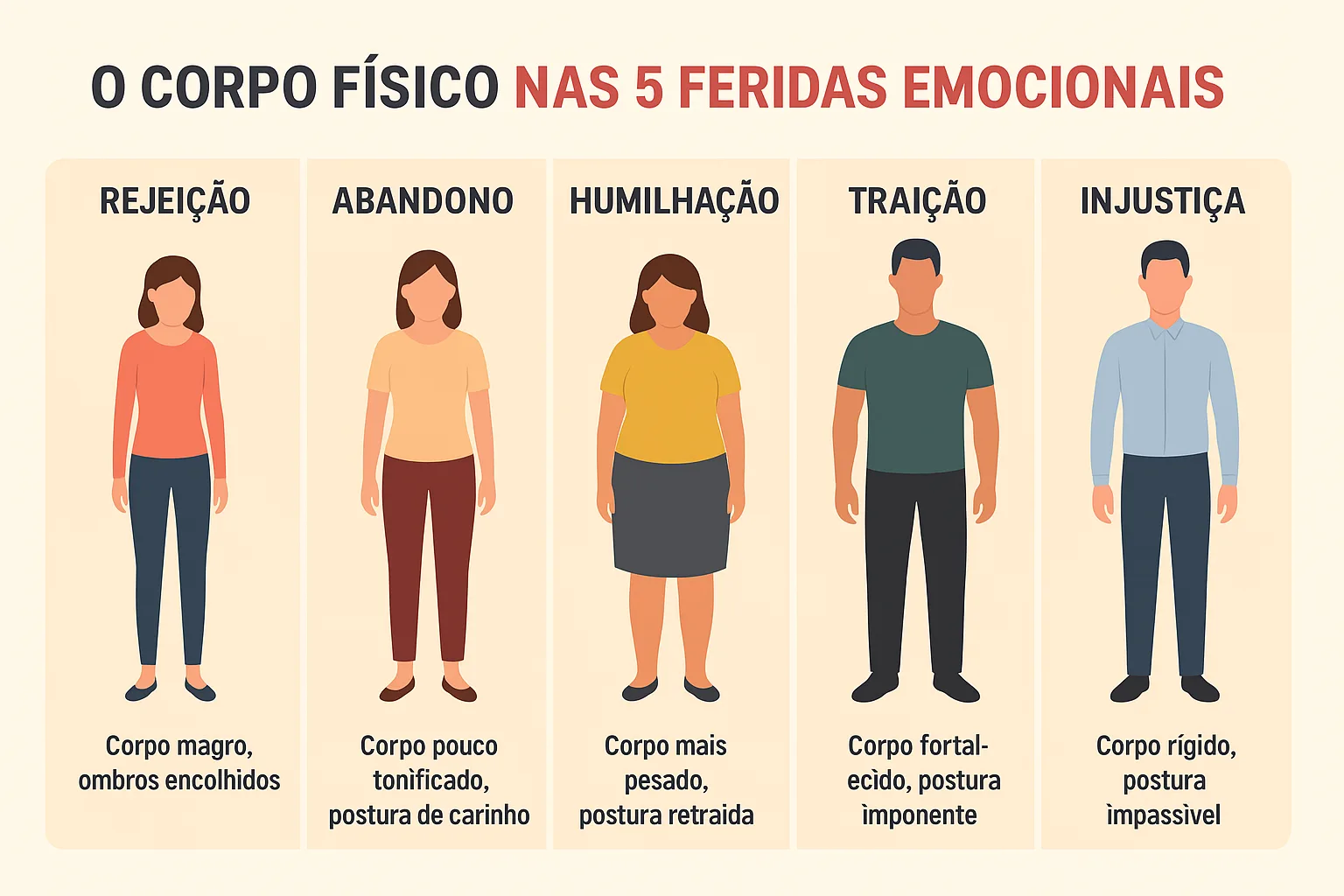 Como as Cinco Feridas Emocionais Afetam seus Relacionamentos