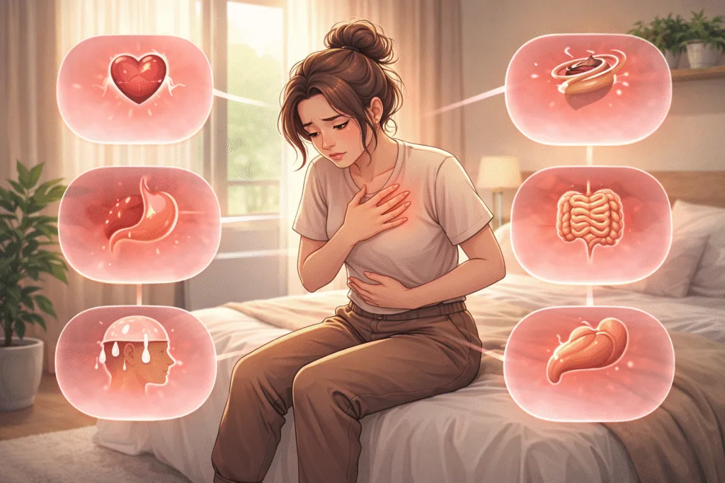 Quais os sintomas de ansiedade no corpo?